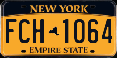 NY license plate FCH1064