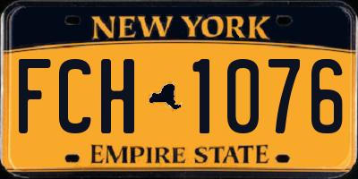 NY license plate FCH1076