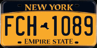 NY license plate FCH1089