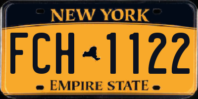 NY license plate FCH1122