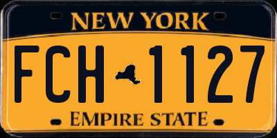 NY license plate FCH1127