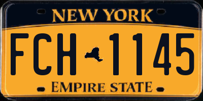 NY license plate FCH1145