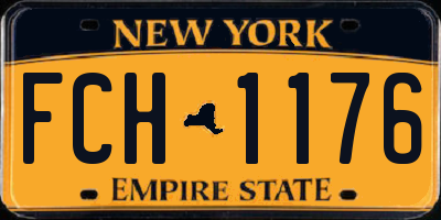 NY license plate FCH1176