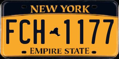 NY license plate FCH1177