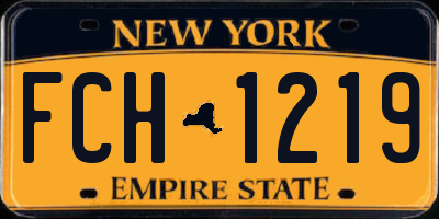 NY license plate FCH1219