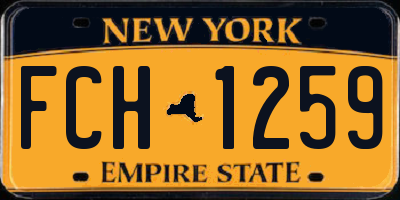 NY license plate FCH1259