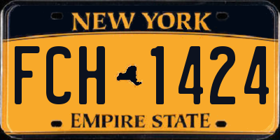 NY license plate FCH1424