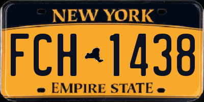 NY license plate FCH1438