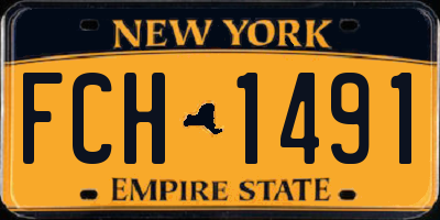 NY license plate FCH1491