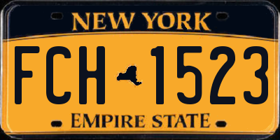 NY license plate FCH1523