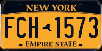 NY license plate FCH1573