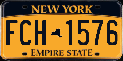 NY license plate FCH1576