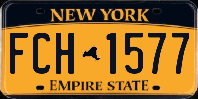NY license plate FCH1577