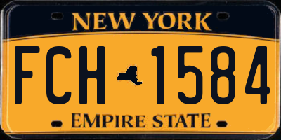 NY license plate FCH1584