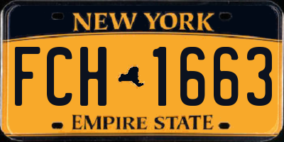 NY license plate FCH1663