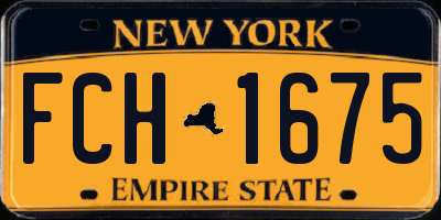 NY license plate FCH1675