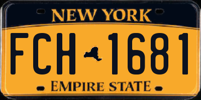 NY license plate FCH1681