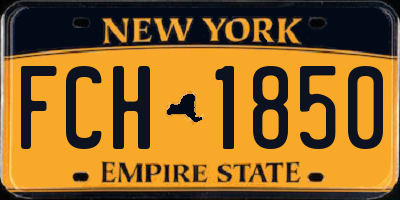NY license plate FCH1850