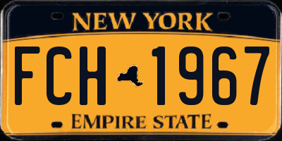 NY license plate FCH1967