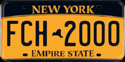 NY license plate FCH2000