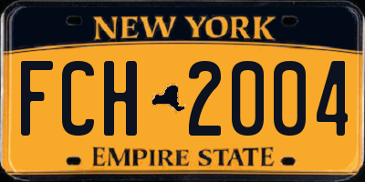 NY license plate FCH2004