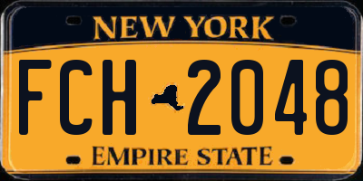 NY license plate FCH2048