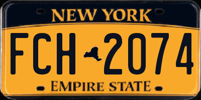 NY license plate FCH2074