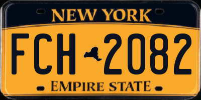 NY license plate FCH2082