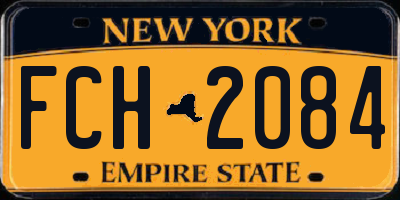 NY license plate FCH2084