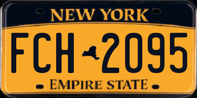 NY license plate FCH2095