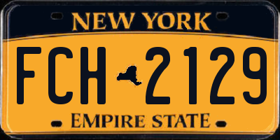 NY license plate FCH2129