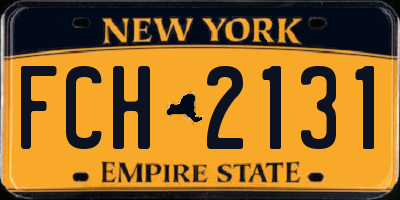 NY license plate FCH2131