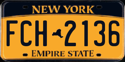 NY license plate FCH2136