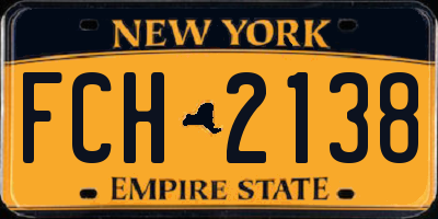 NY license plate FCH2138