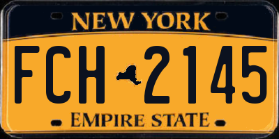 NY license plate FCH2145
