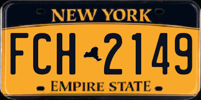 NY license plate FCH2149
