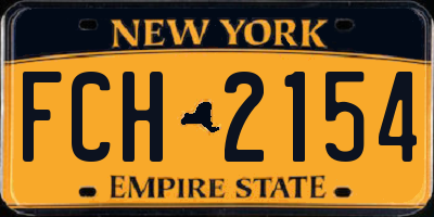 NY license plate FCH2154