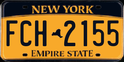 NY license plate FCH2155