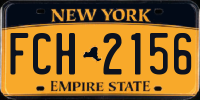 NY license plate FCH2156
