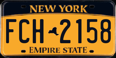 NY license plate FCH2158