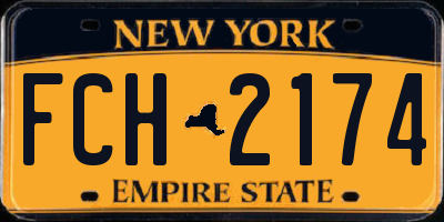 NY license plate FCH2174