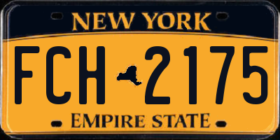 NY license plate FCH2175