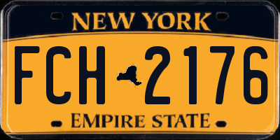 NY license plate FCH2176
