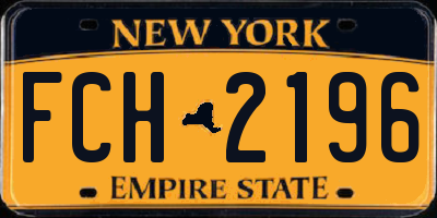 NY license plate FCH2196
