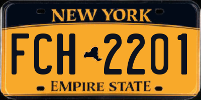 NY license plate FCH2201