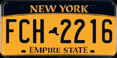 NY license plate FCH2216