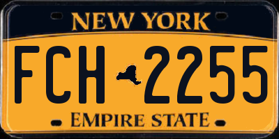 NY license plate FCH2255