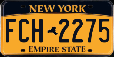 NY license plate FCH2275