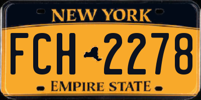 NY license plate FCH2278
