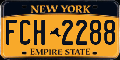 NY license plate FCH2288
